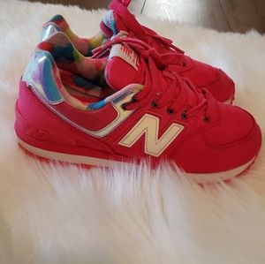 Pink New Balance sneakers. Girls Size 1